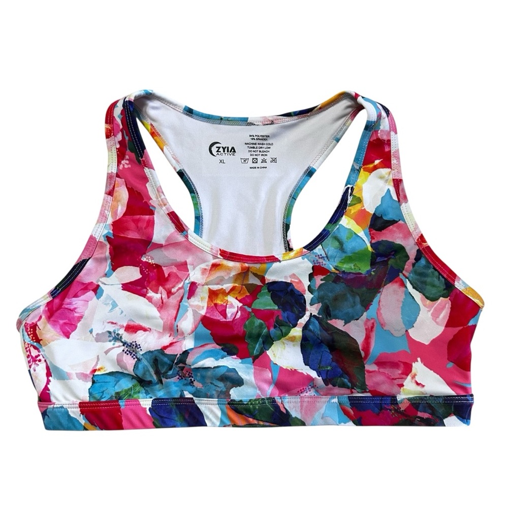 Vibrant Floral Sports Bra